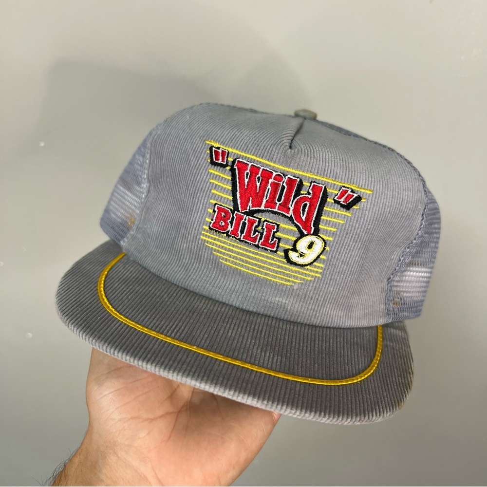 Vtg 80s Nascar Corduroy Snapback